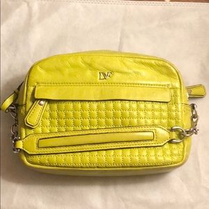 Diane von Furstenberg DvF Lime Green quilted Bag